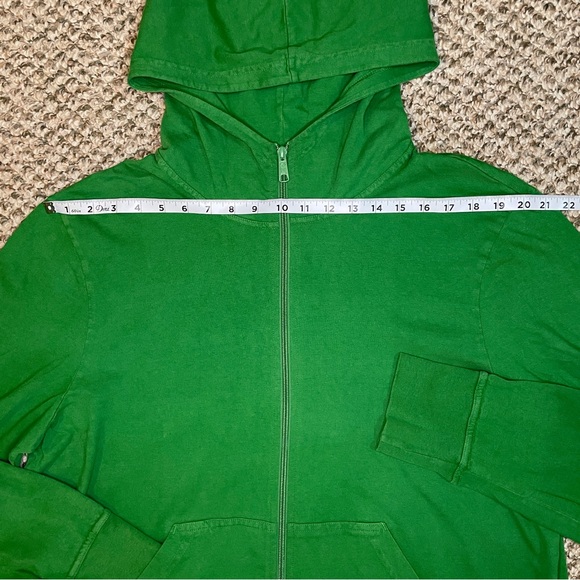American Giant Lightweight Long Sleeve Full Zip Hoodie - Green - Picture 10 of 13